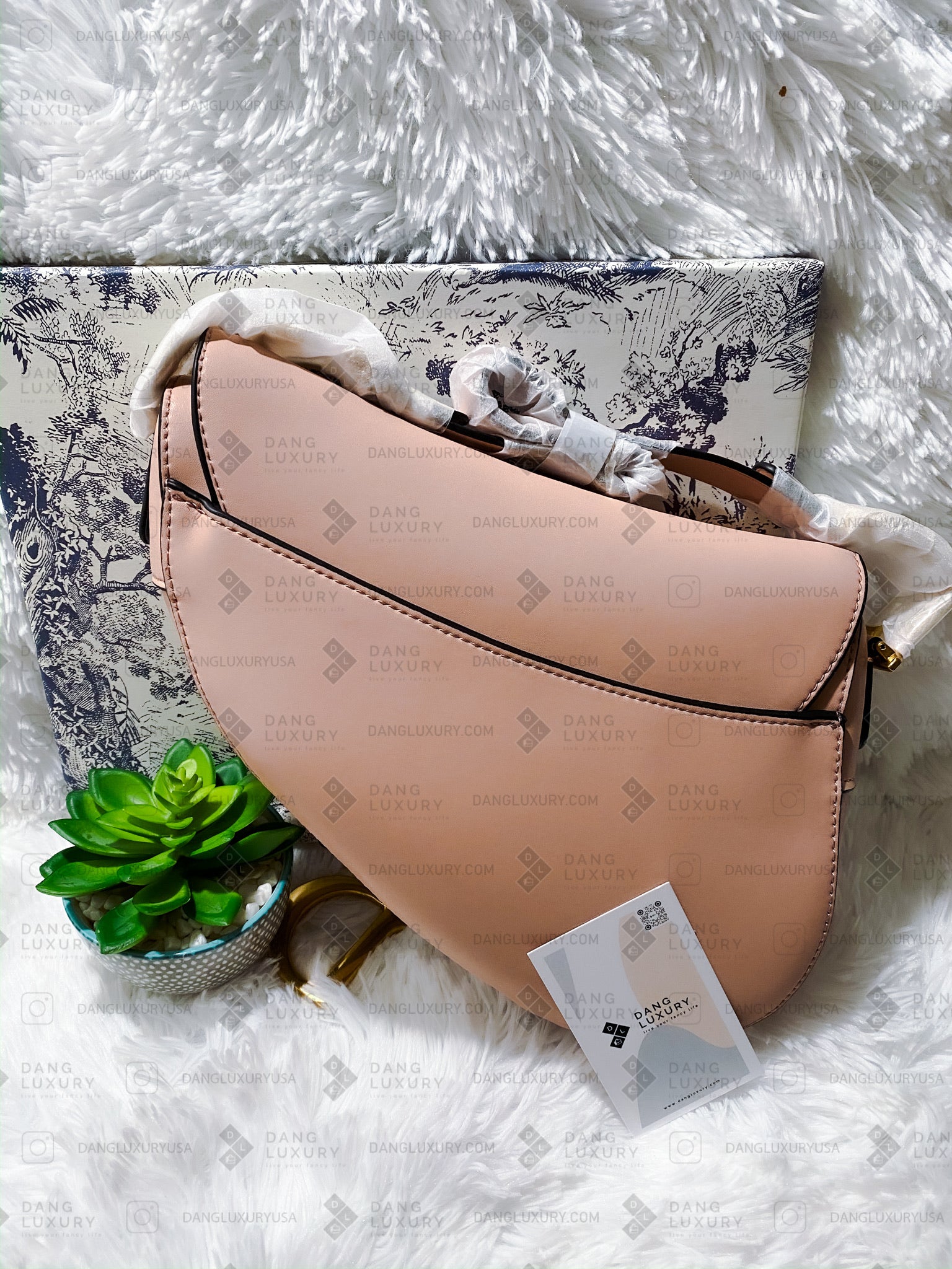 TOP Christian Dior Saddle Bag Calfskin - Pink