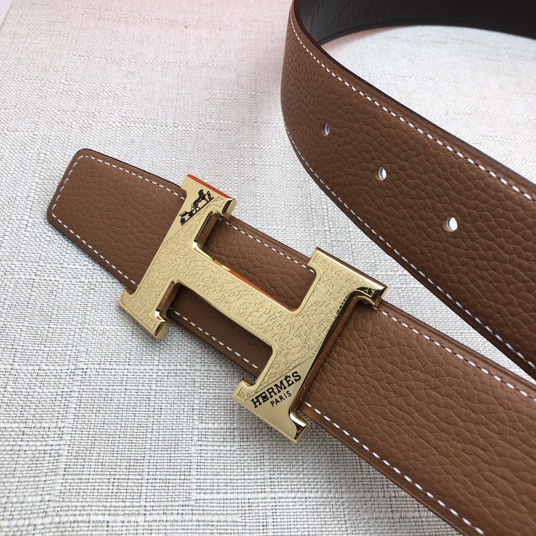 Hermès H Belt Buckle & Reversible Brown For Women, Women Belt 380MM