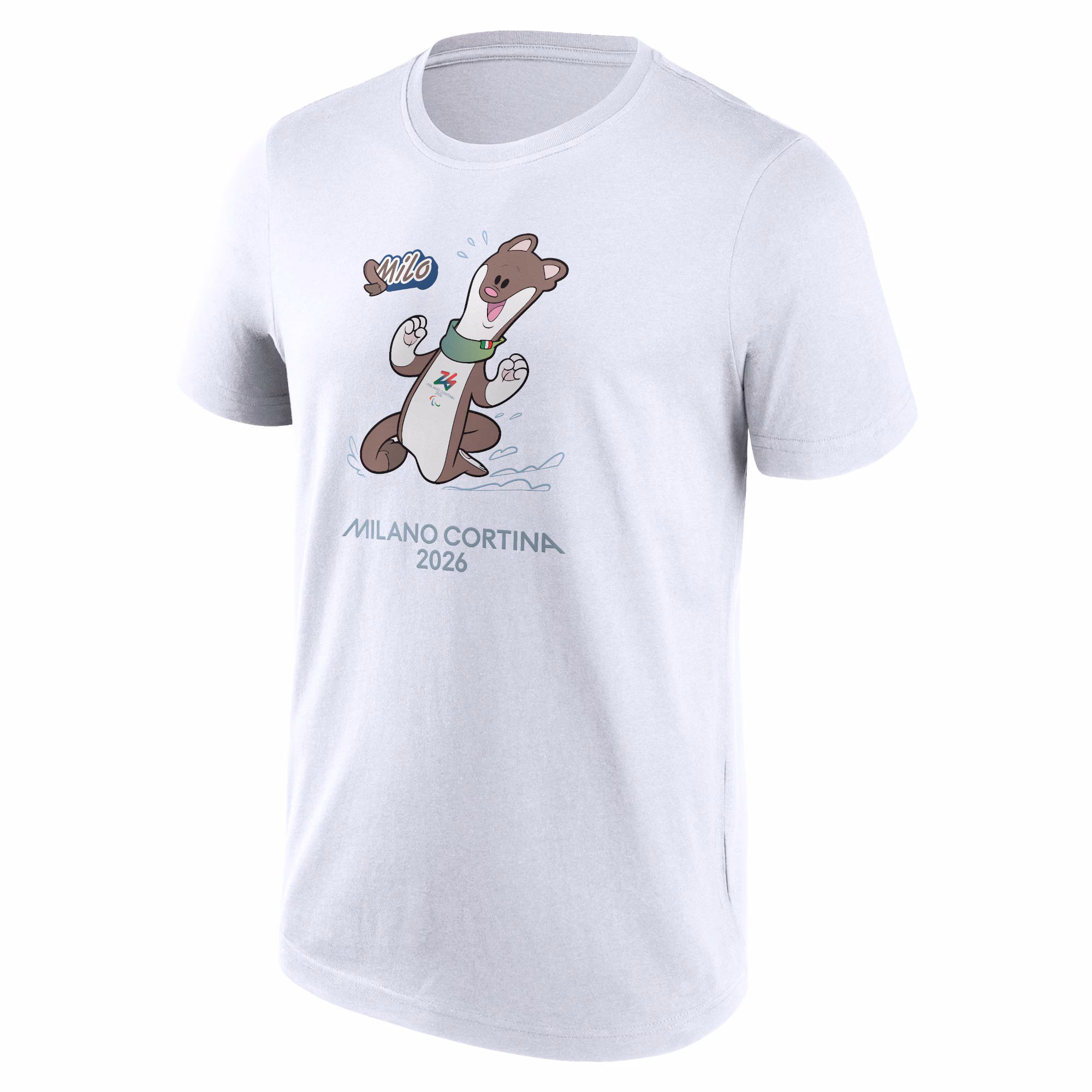 Milano Cortina 2026 Paralympics Mascotte Graphic T-Shirt - White