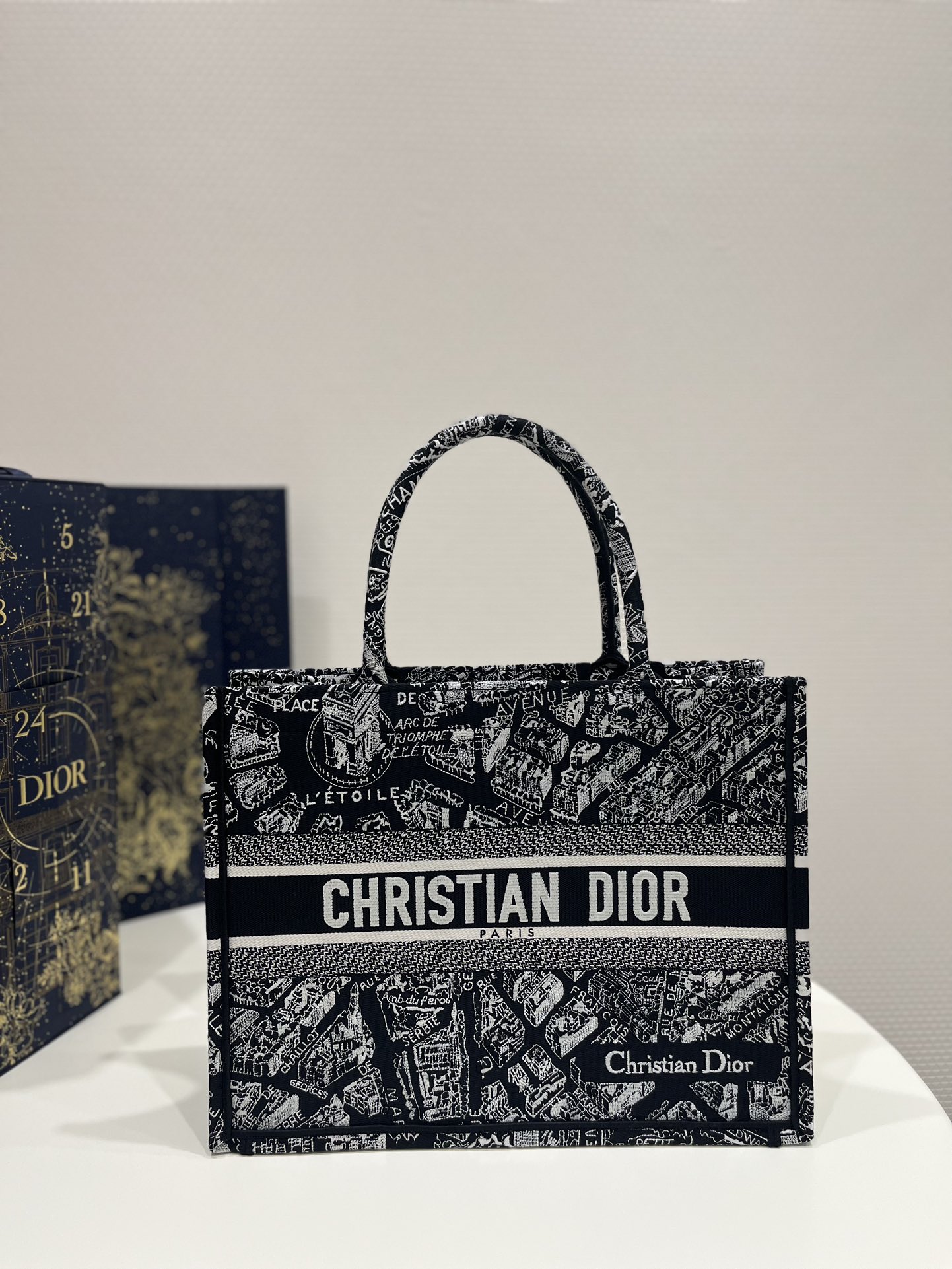 TOP Christian Dior Medium Book Tote Bags - 36*18*28cm - Paris Map Pattern
