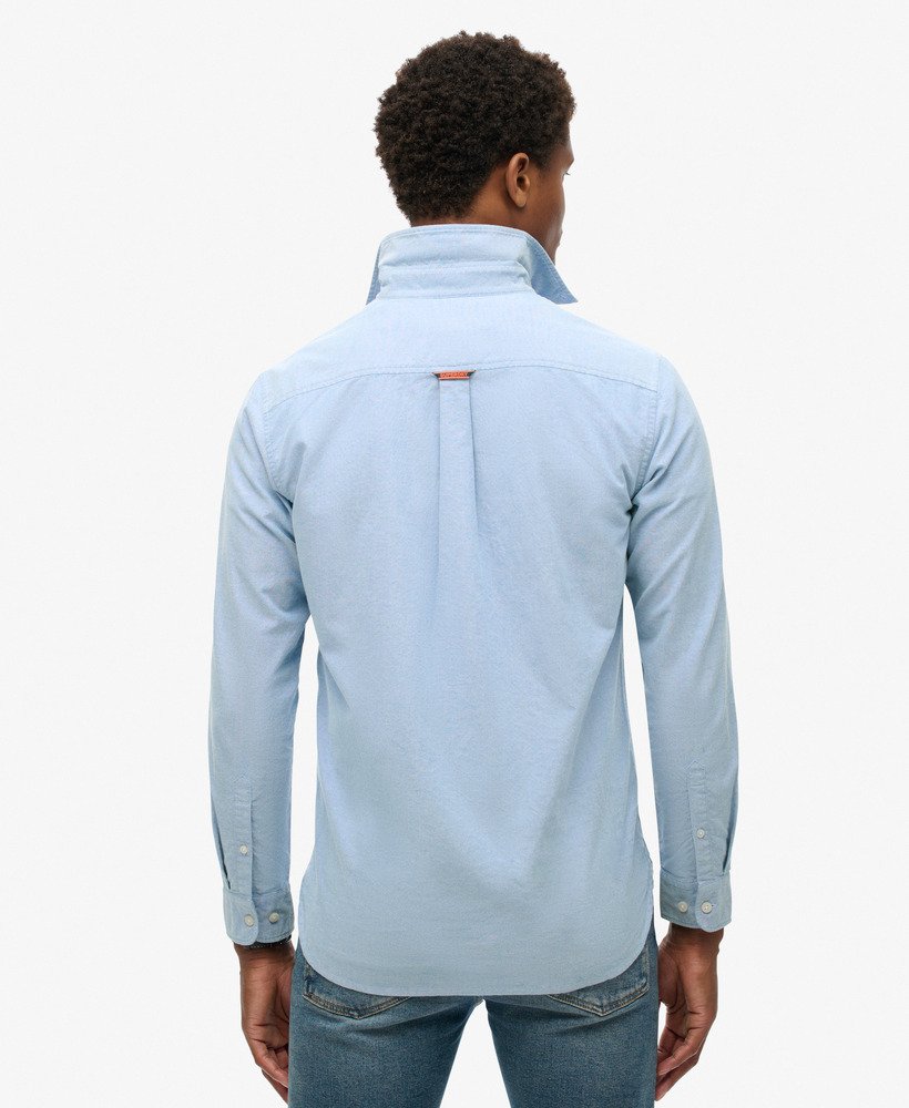 Organic Cotton Long Sleeve Oxford Shirt | Classic Blue Oxford