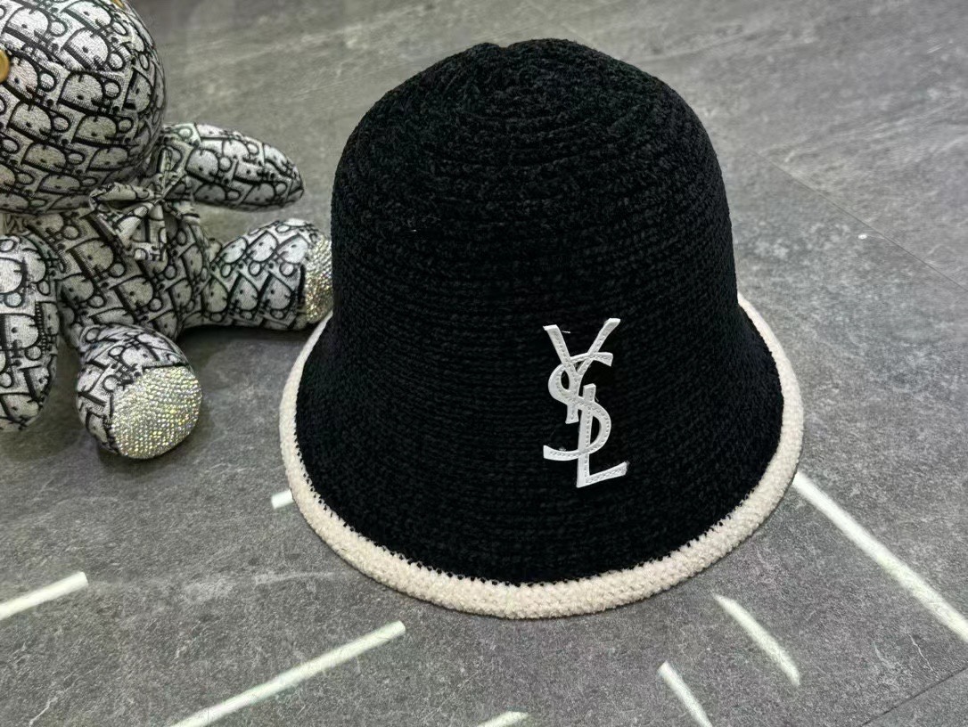 TOP Yves Saint Laurent YSL Knitted Fisherman's Hat - 2 Colors