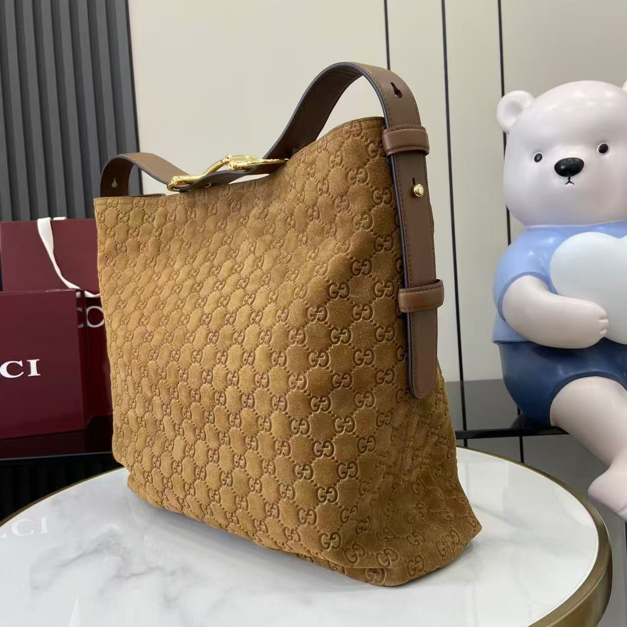TOP GUCCI Beatrix Large Tote  Bag 40 X 36 X 12 CM - Brown