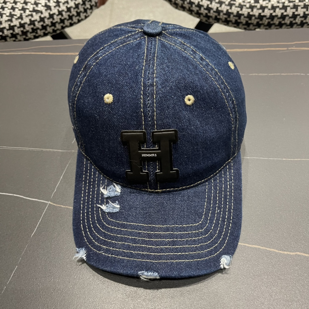 TOP HERMES Denim Baseball Hat - 4 Colors