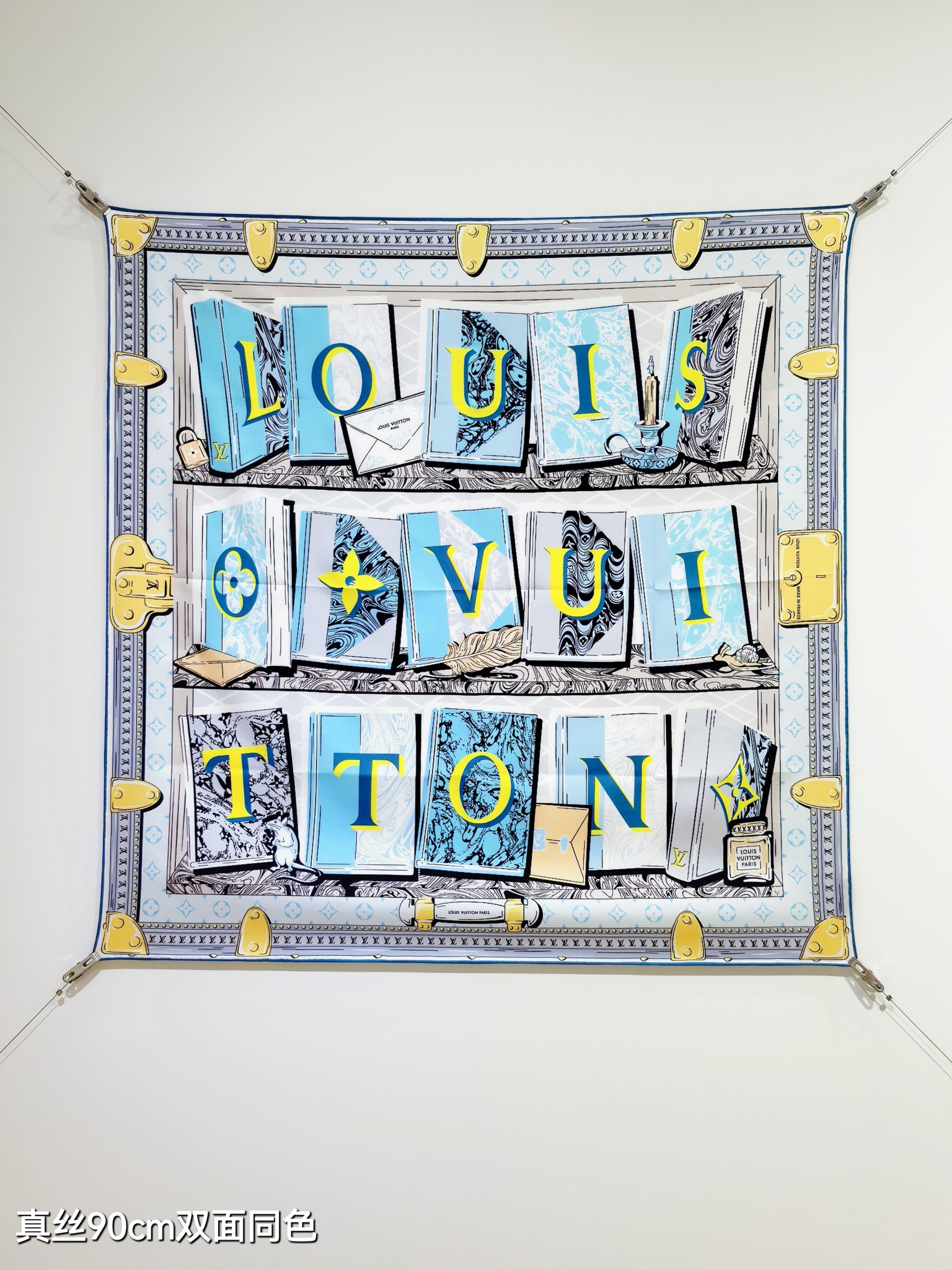 TOP Louis Vuitton LV Silk Square Scarf 90 x 90 cm - 2 Colors