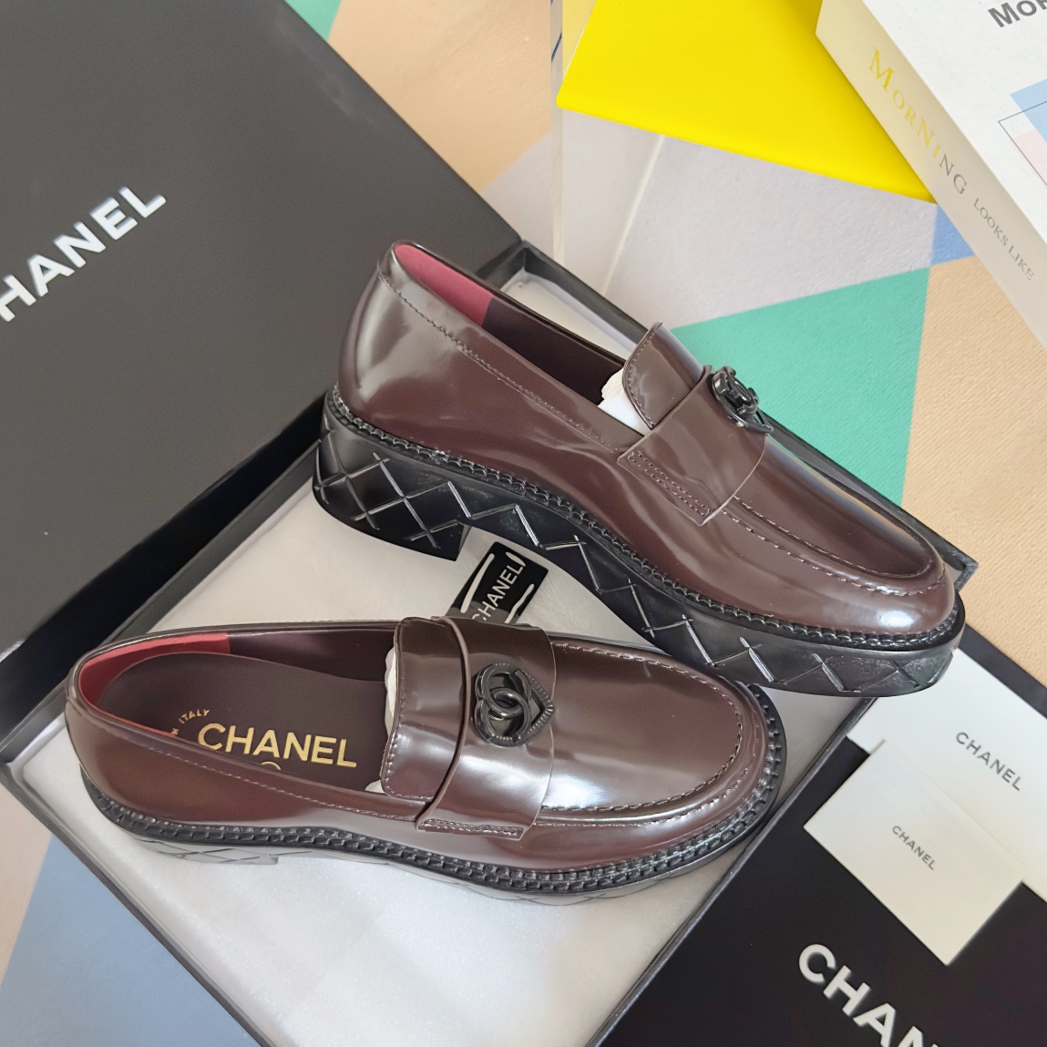 TOP CHANEL Love Loafers Cowhide - 2 Colors