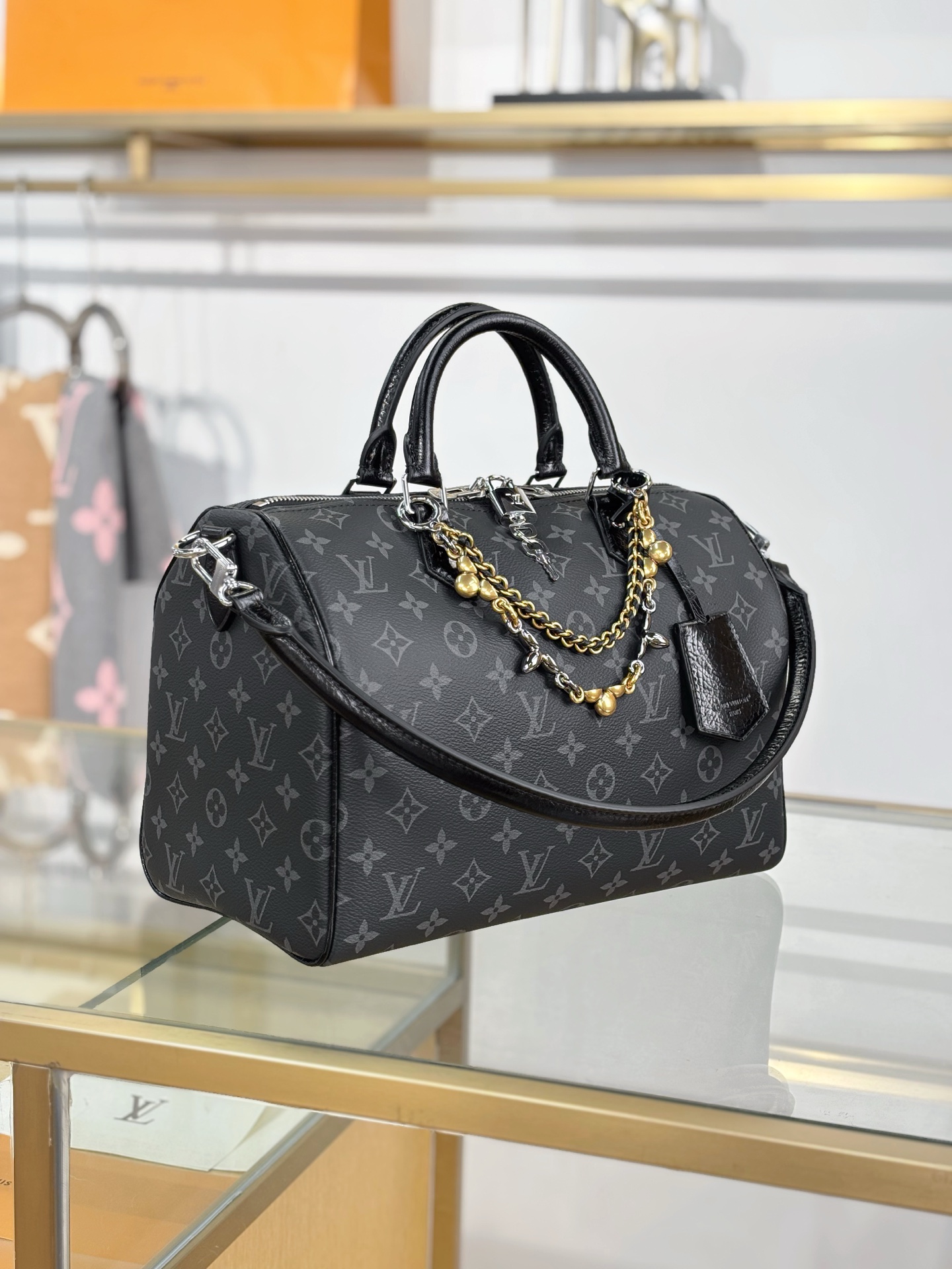 TOP Louis Vuitton LV Speedy Bandoulière 30 Monogram Bag 30x21x17 cm - Black