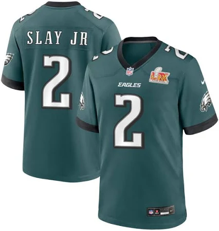 Darius Slay Jr Men's  Midnight Green Philadelphia Eagles Super Bowl LIX Game Jersey