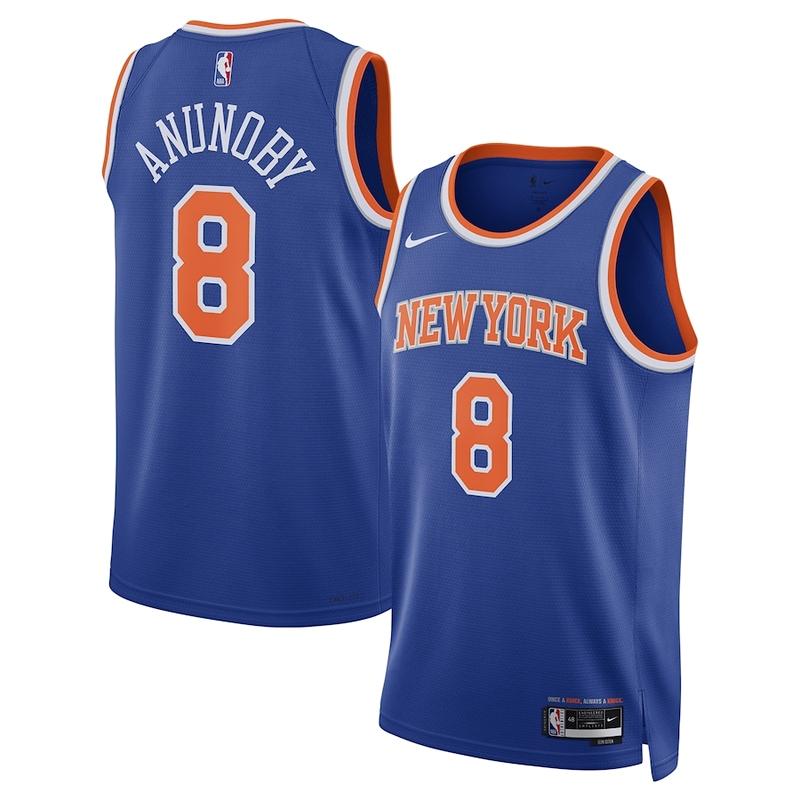 Og Anunoby New York Knicks Blue Icon Edition Swingman Jersey