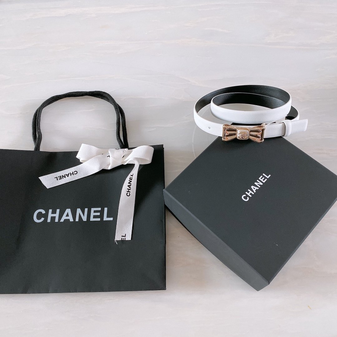 Chanel Belt With Ribbon Buckle Silver Women Belt 30MM