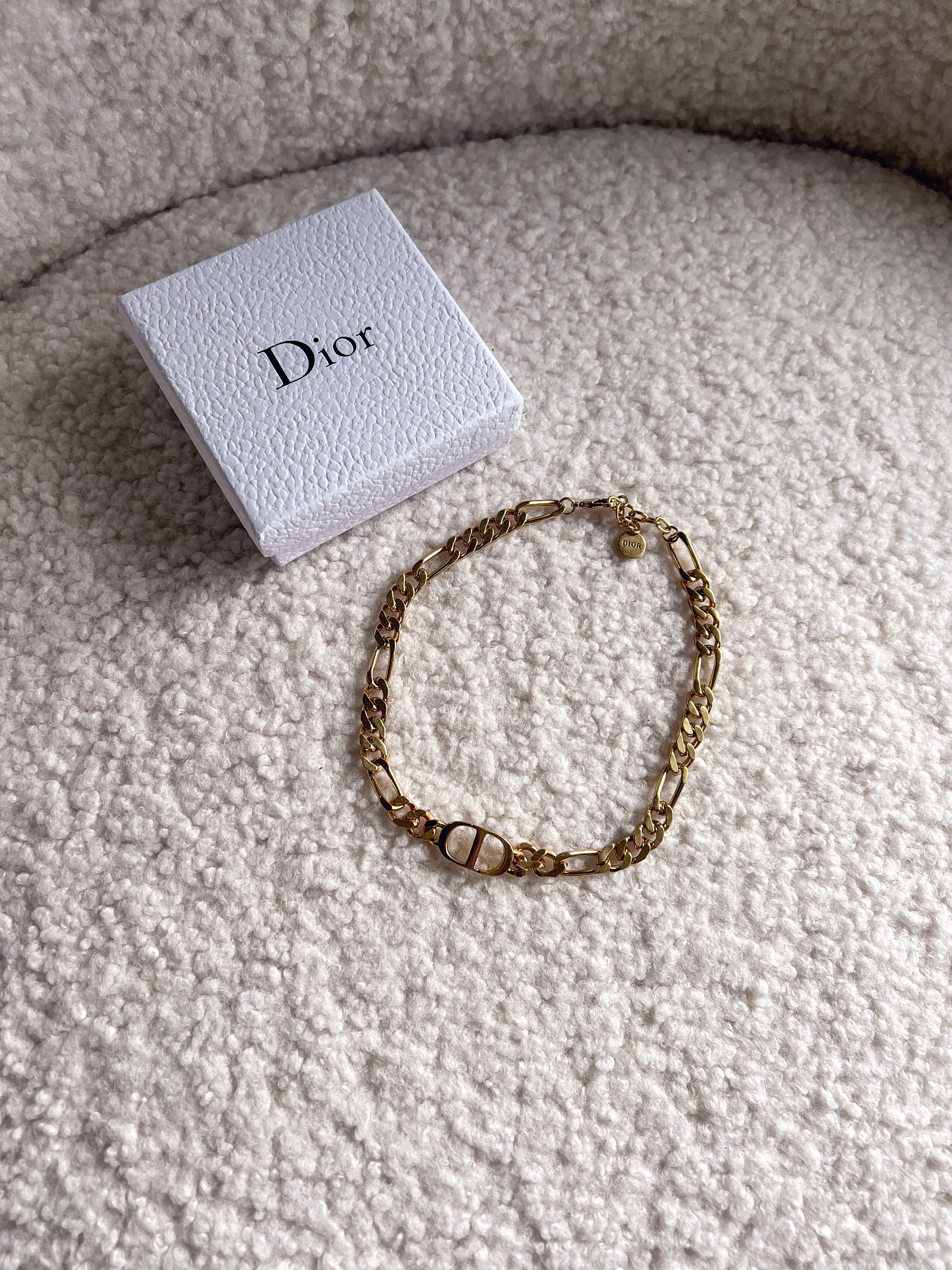 TOP Christian Dior 30 Montaigne Chocker Antique Gold