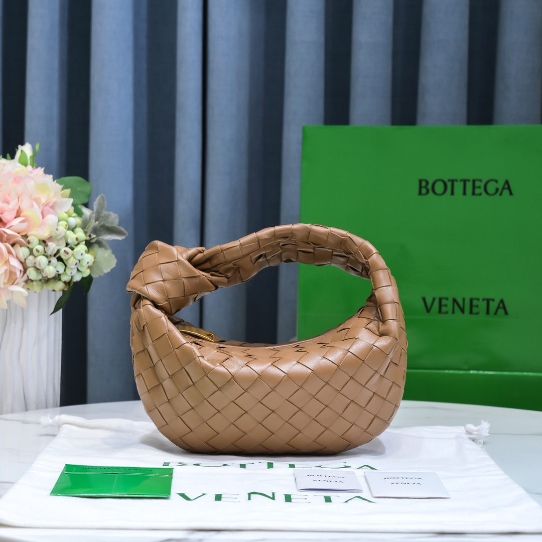 TOP Bottega Veneta BV Jodie hobo Bag Lambskin 23x28x8cm - Caramel
