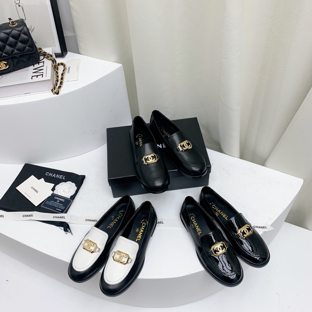 TOP CHANEL Imported Mixed Breed Sheepskin Lefu Shoes - 3 Colors