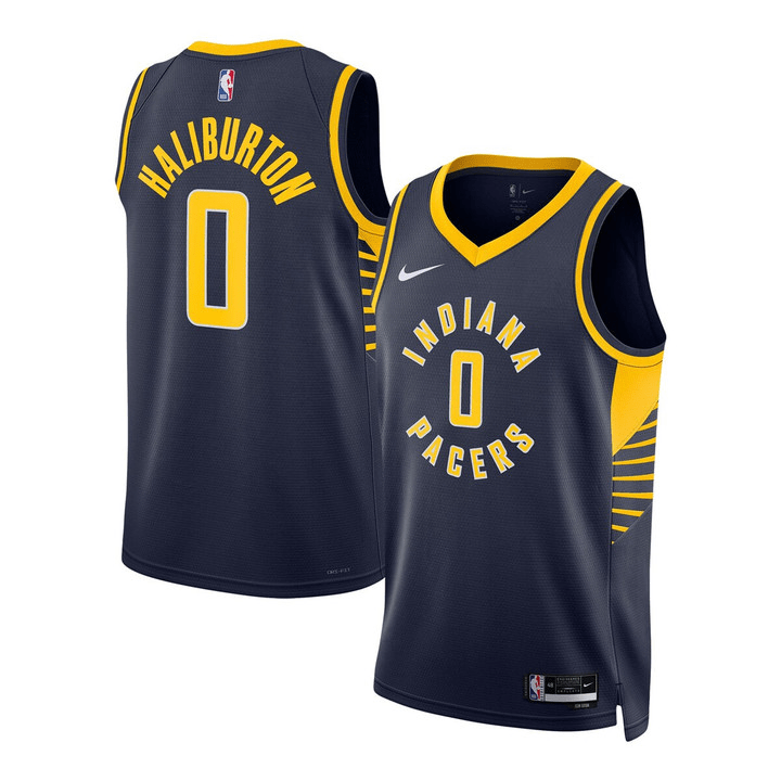 Indiana Pacers Tyrese Haliburton Navy2023-2024 season  Jersey