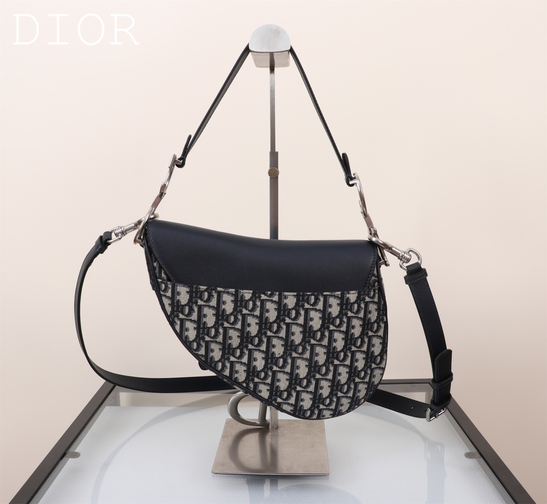 TOP Christian Dior Saddle Bag 25.5×20×6.5cm -Blue