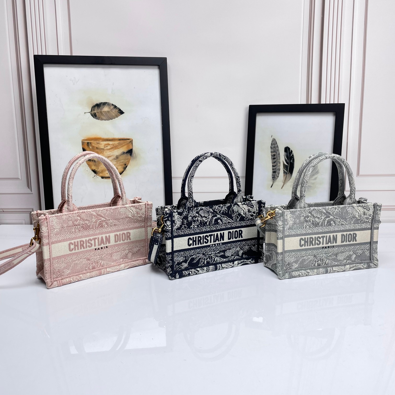 TOP Christian Dior Book Tote Bag Tiger Mini 21.5x13x7.5cm - 3 Color