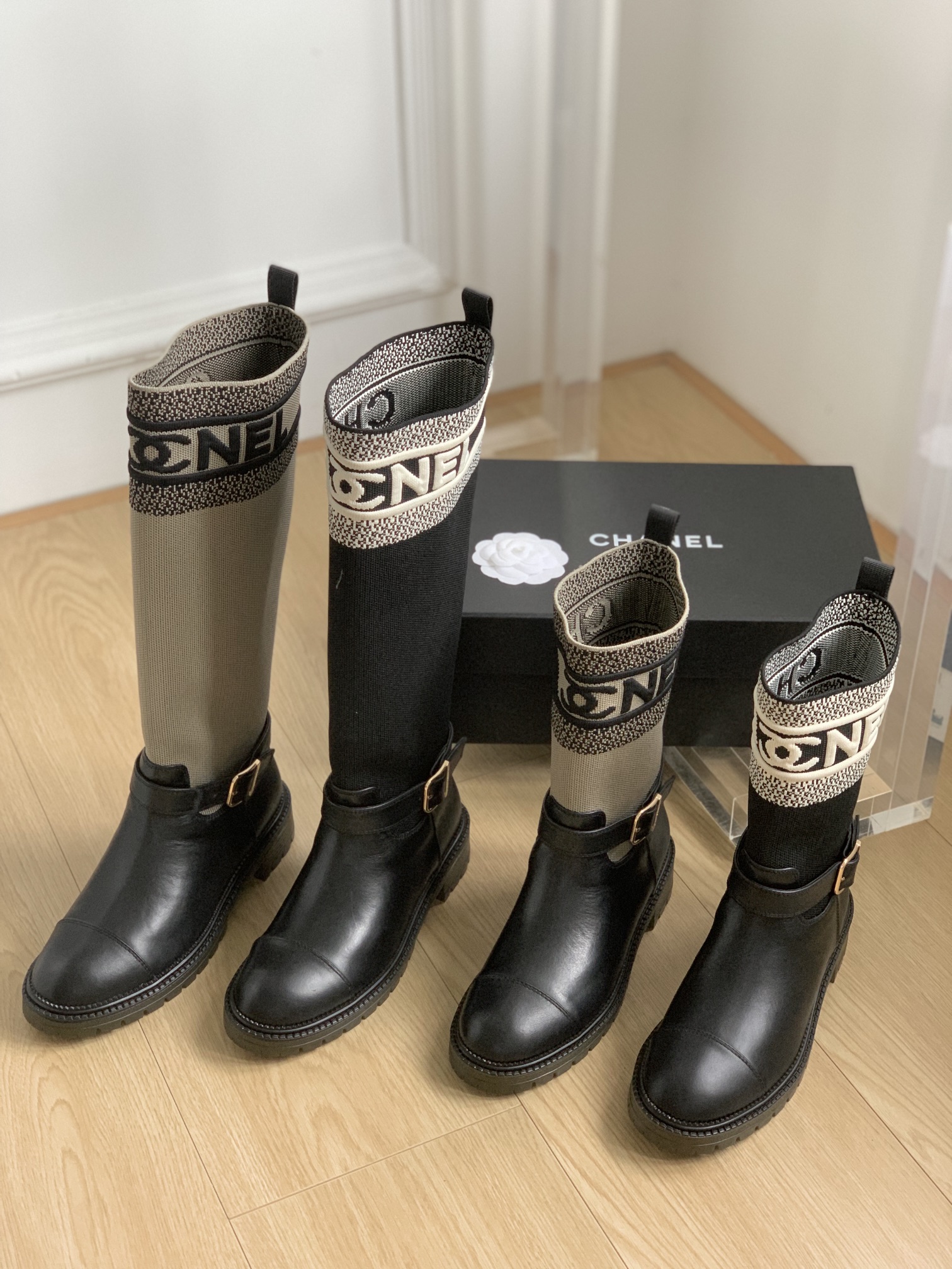 TOP CHANEL Autumn And Winter Socks And Boots - 2 Colors