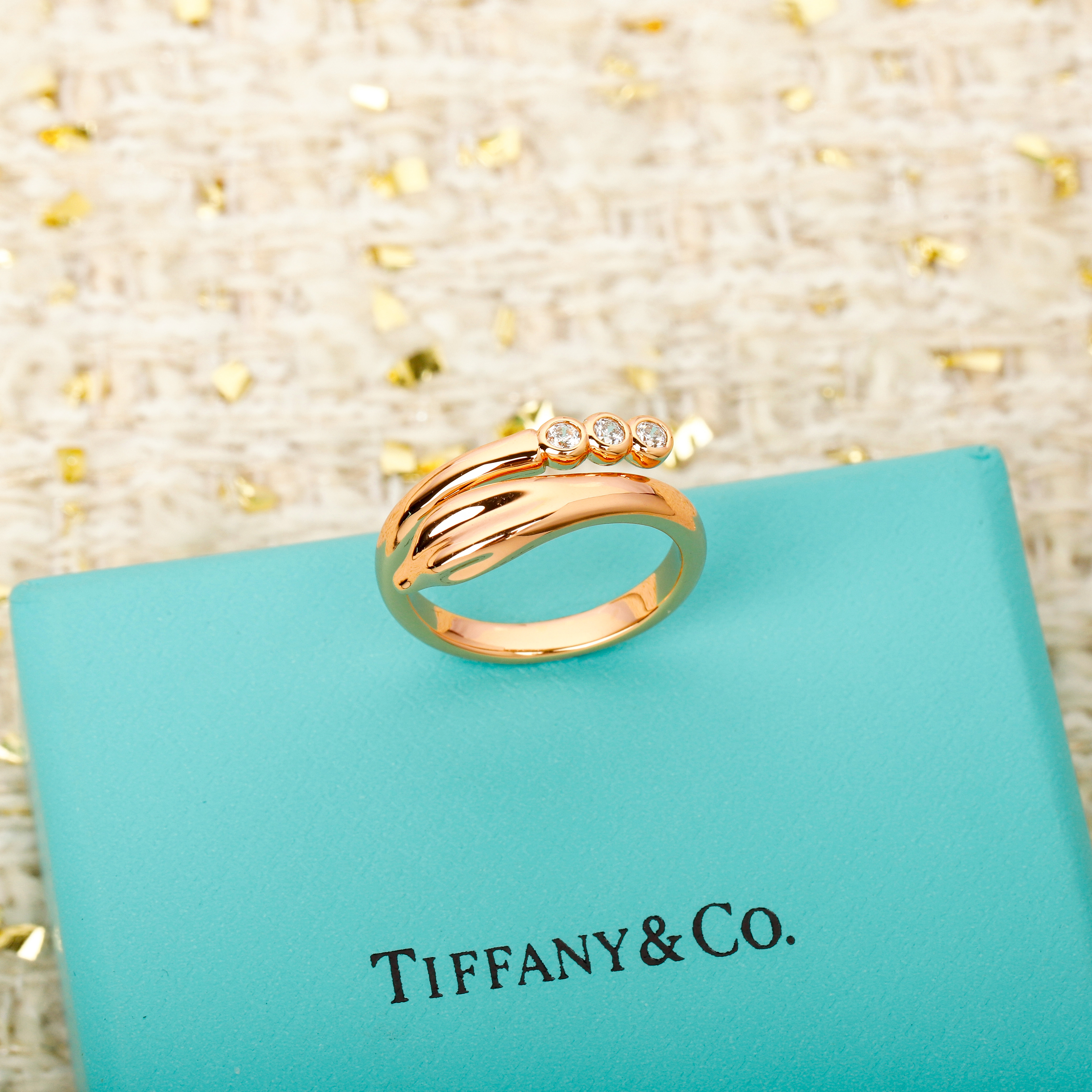 TOP Tiffany & Co. Diamond  Ring -Rose Gold