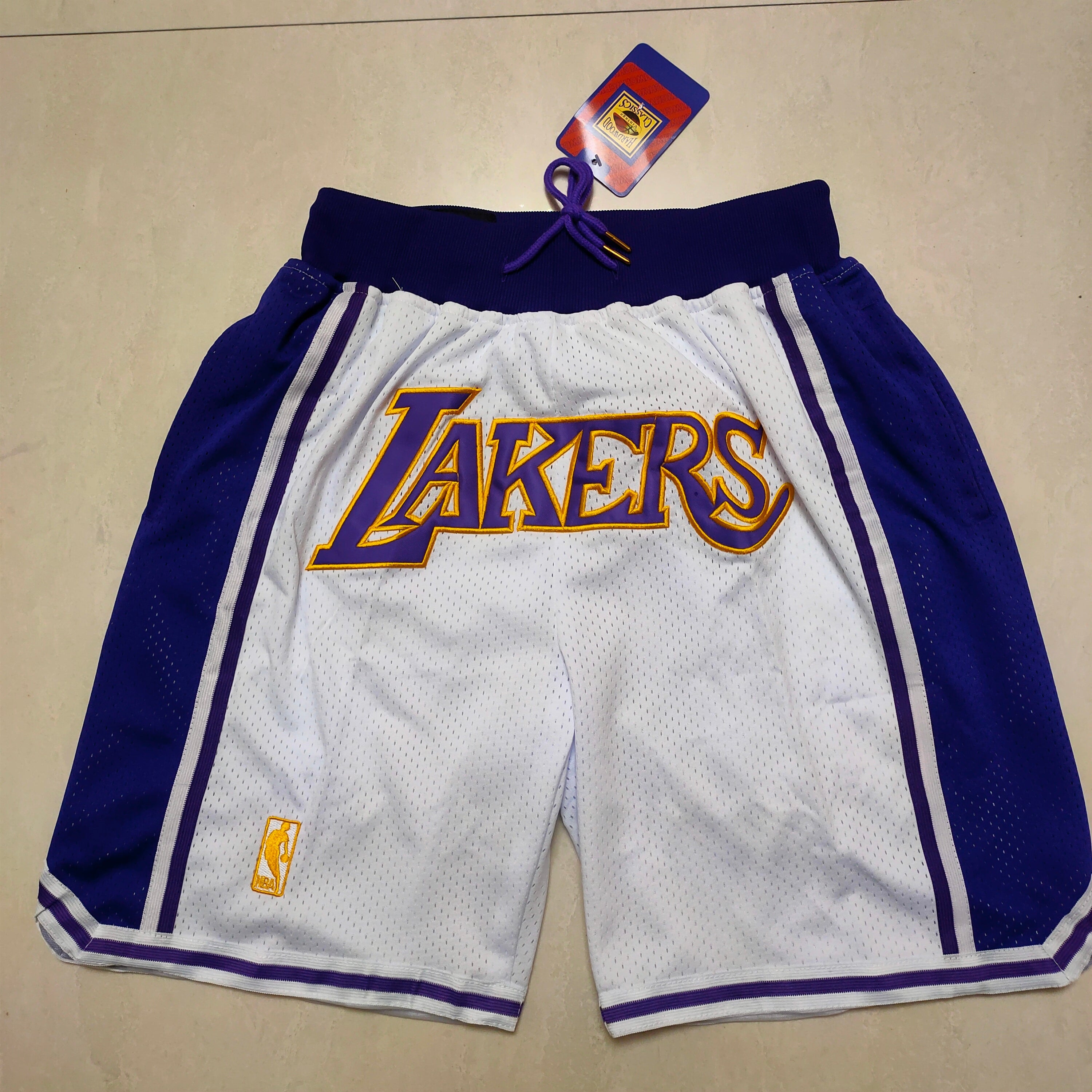 Los Angeles Lakers white pocket pants