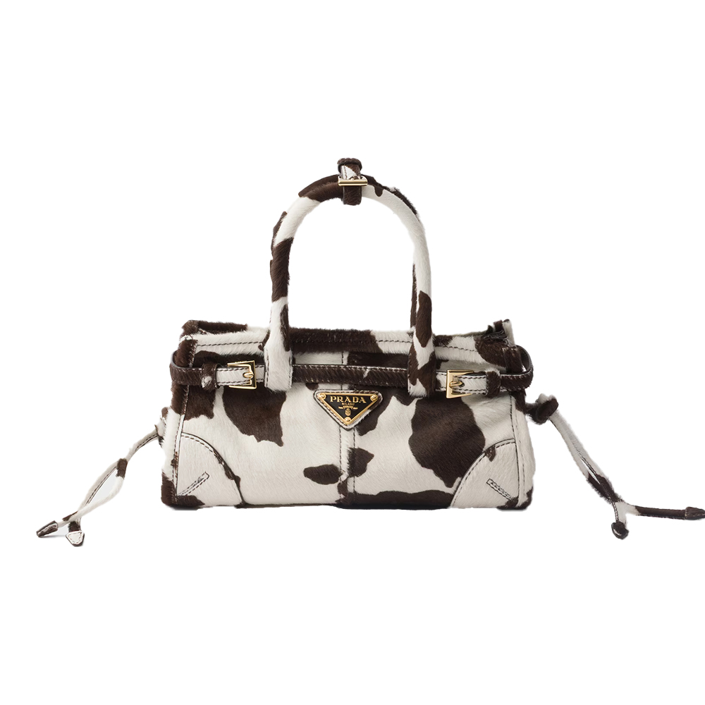 Prada Bonnie mini printed leather handbag （10A Mirror Version）