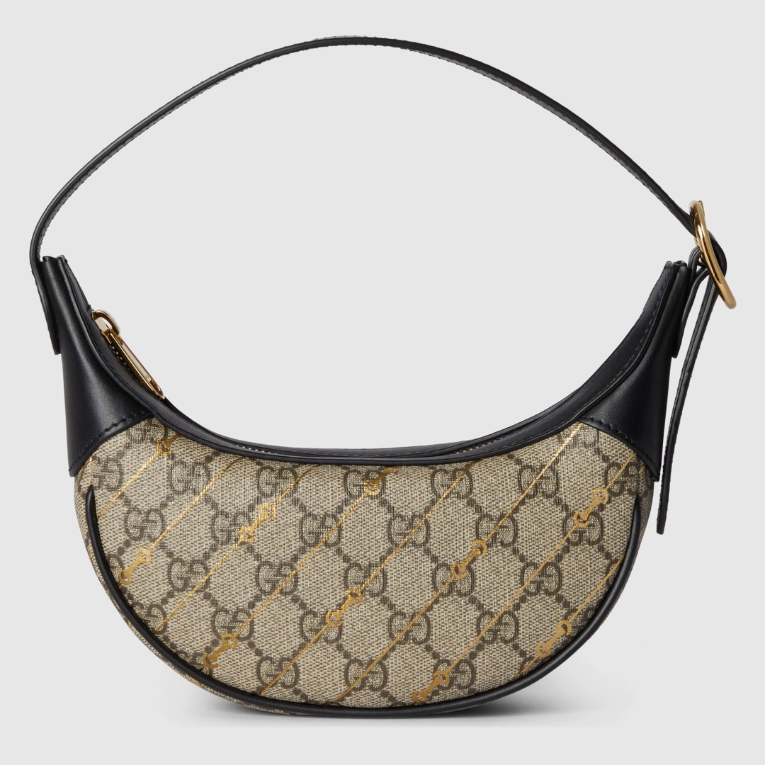 TOP GUCCI Leather Underarm Bag 20x15x5cm
