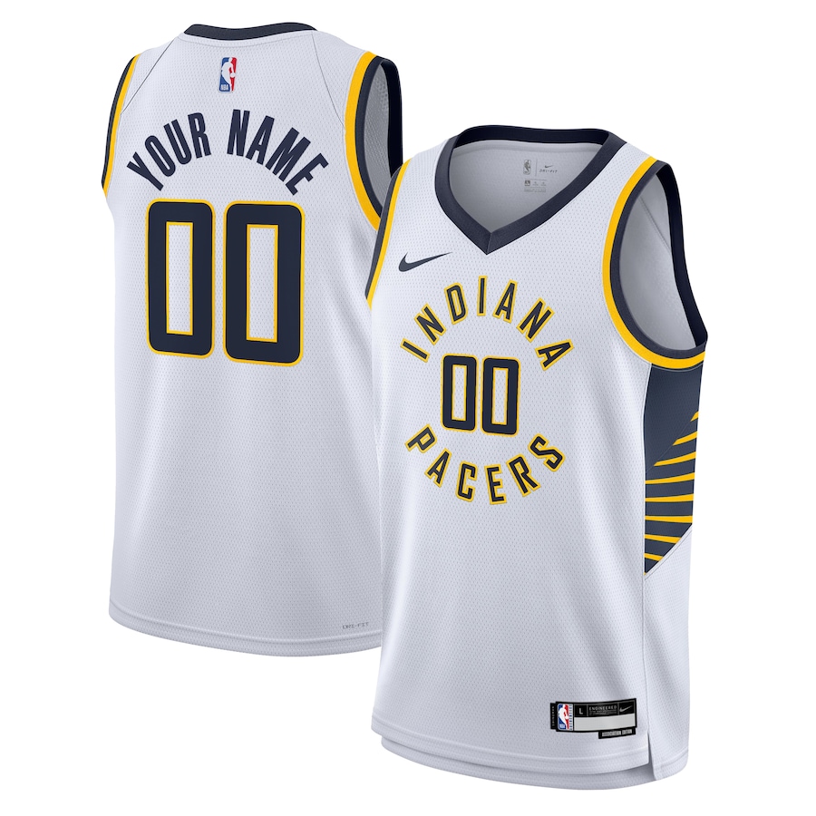 Custom Indiana Pacers Swingman White Jersey
