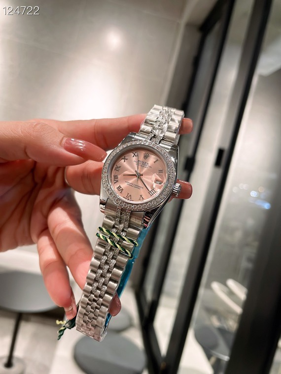 TOP ROLEX Pink Dial Watch 31mm - Sliver