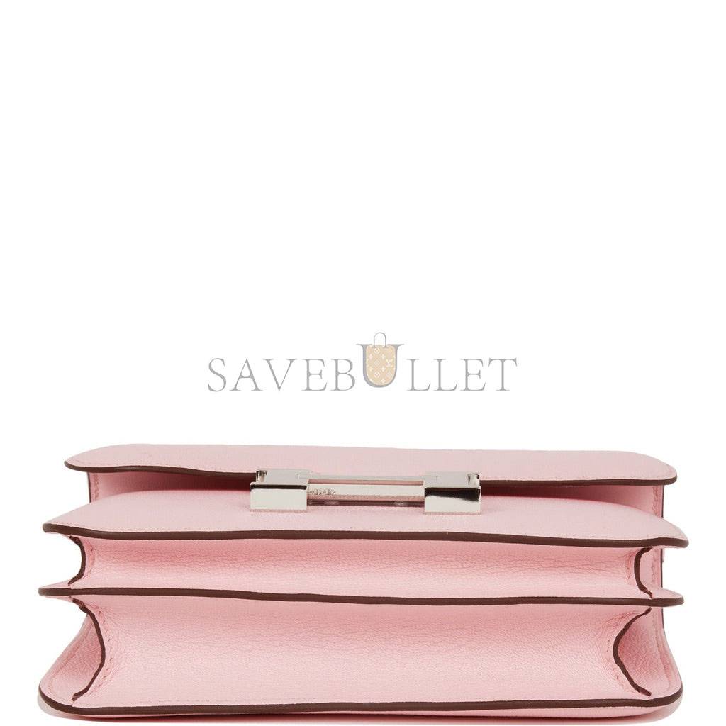 HERMES CONSTANCE 18 CHEVRE PALLADIUM HARDWARE (18*15*4cm)