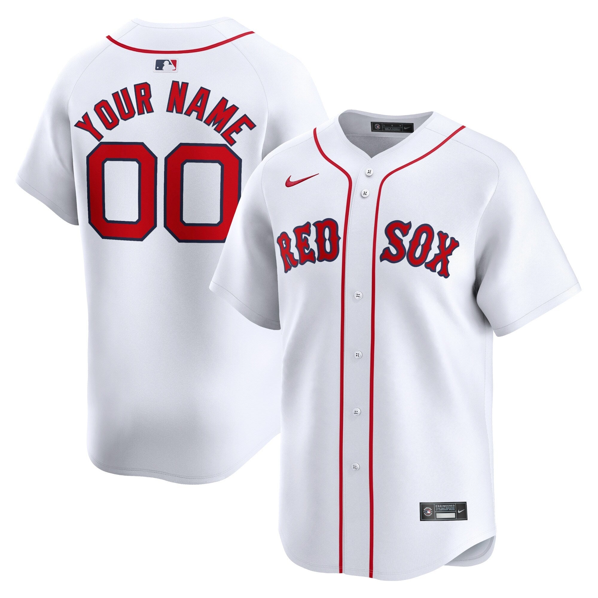 Boston Red Sox  Home Limited Custom Jersey - White