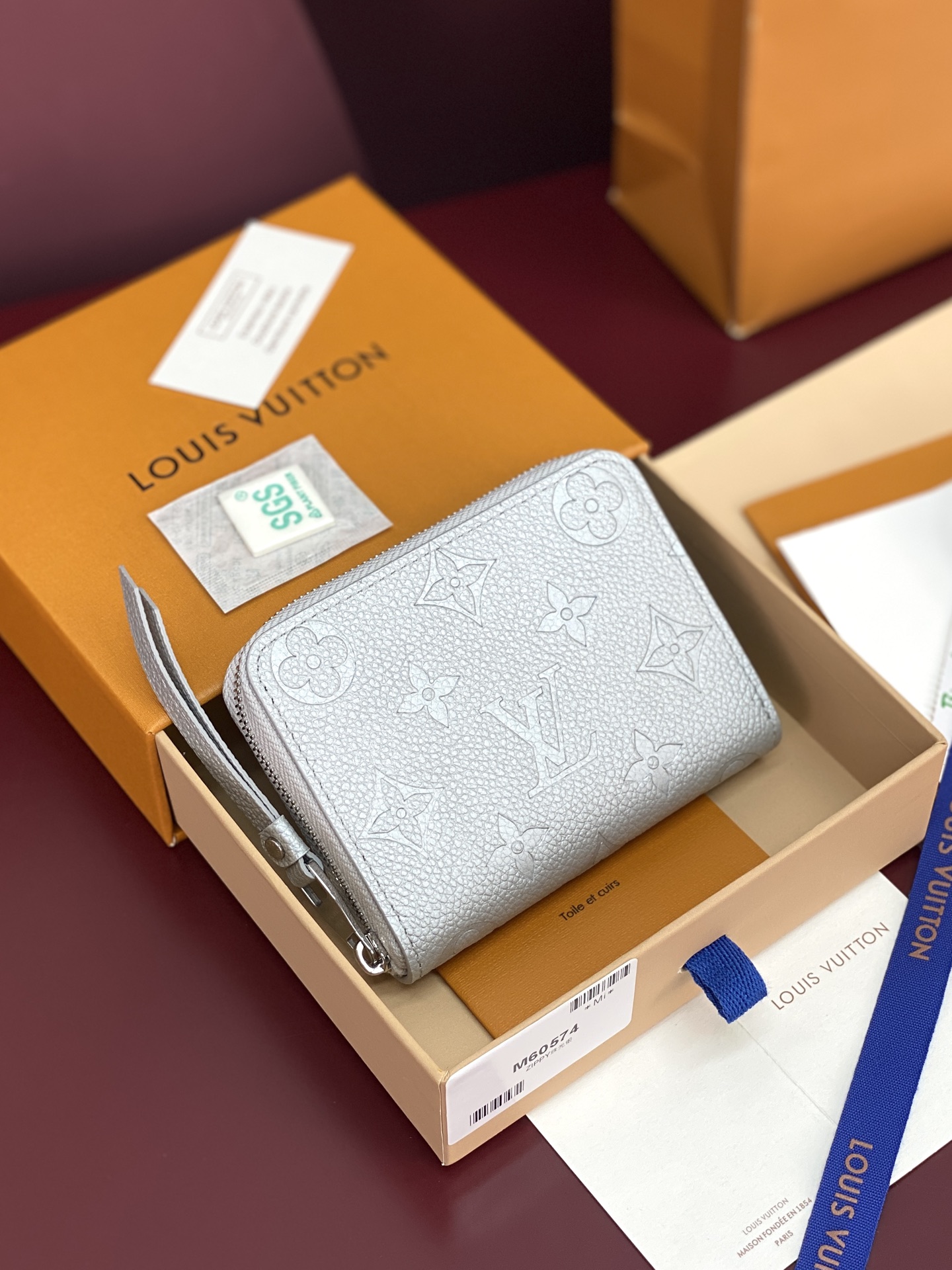 TOP Louis Vuitton LV Zippered Coin Purse 11x8x1cm - Pearl Silver