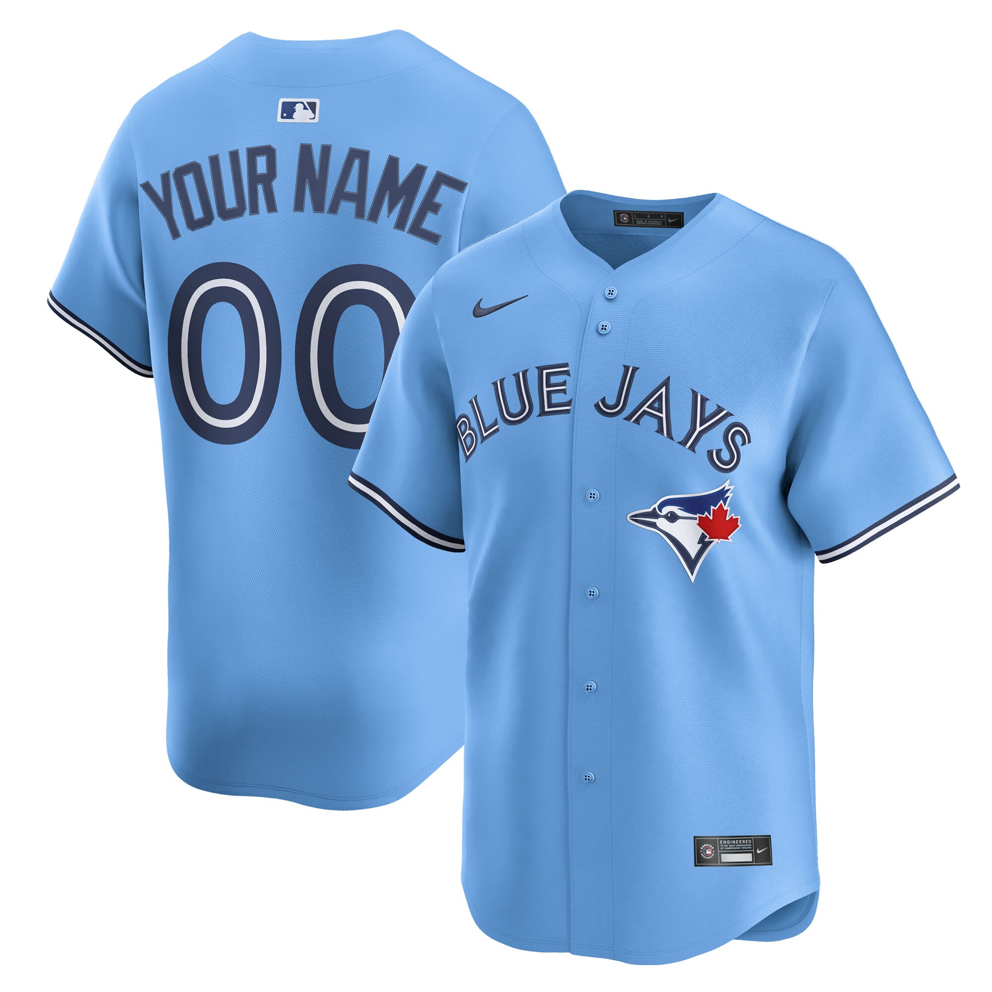Men’s Toronto Blue Jays Light Blue Alternate Limited Custom Jersey