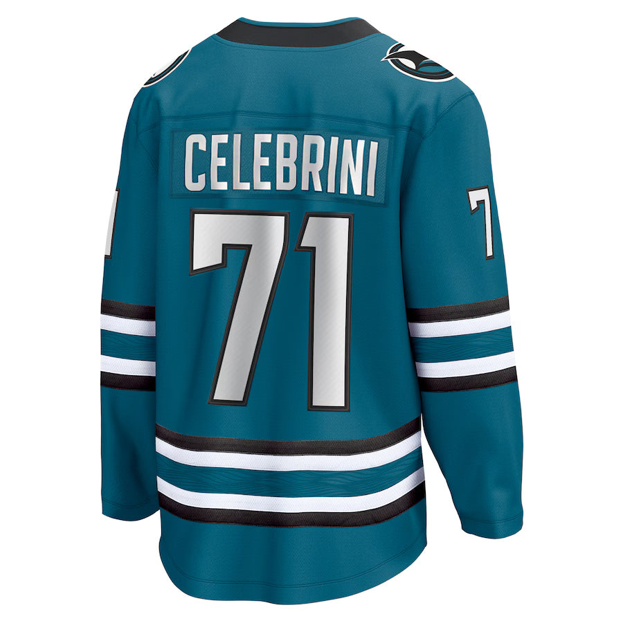 Macklin Celebrini San Jose Sharks NHL Fanatics Breakaway Home Jersey