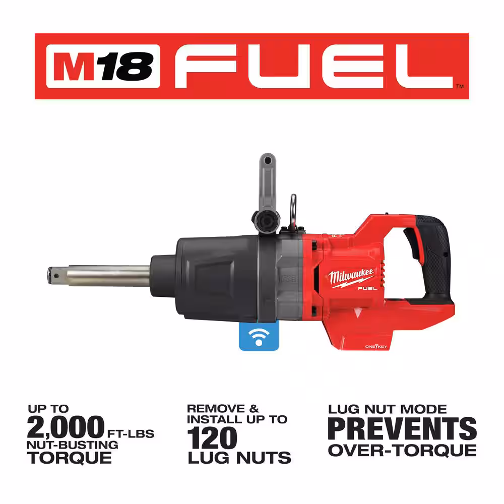 M18 FUEL 18V Lithium-Ion Brushless Cordless 1 in. Impact Wrench Extended Reach D-Handle (Tool-Only)