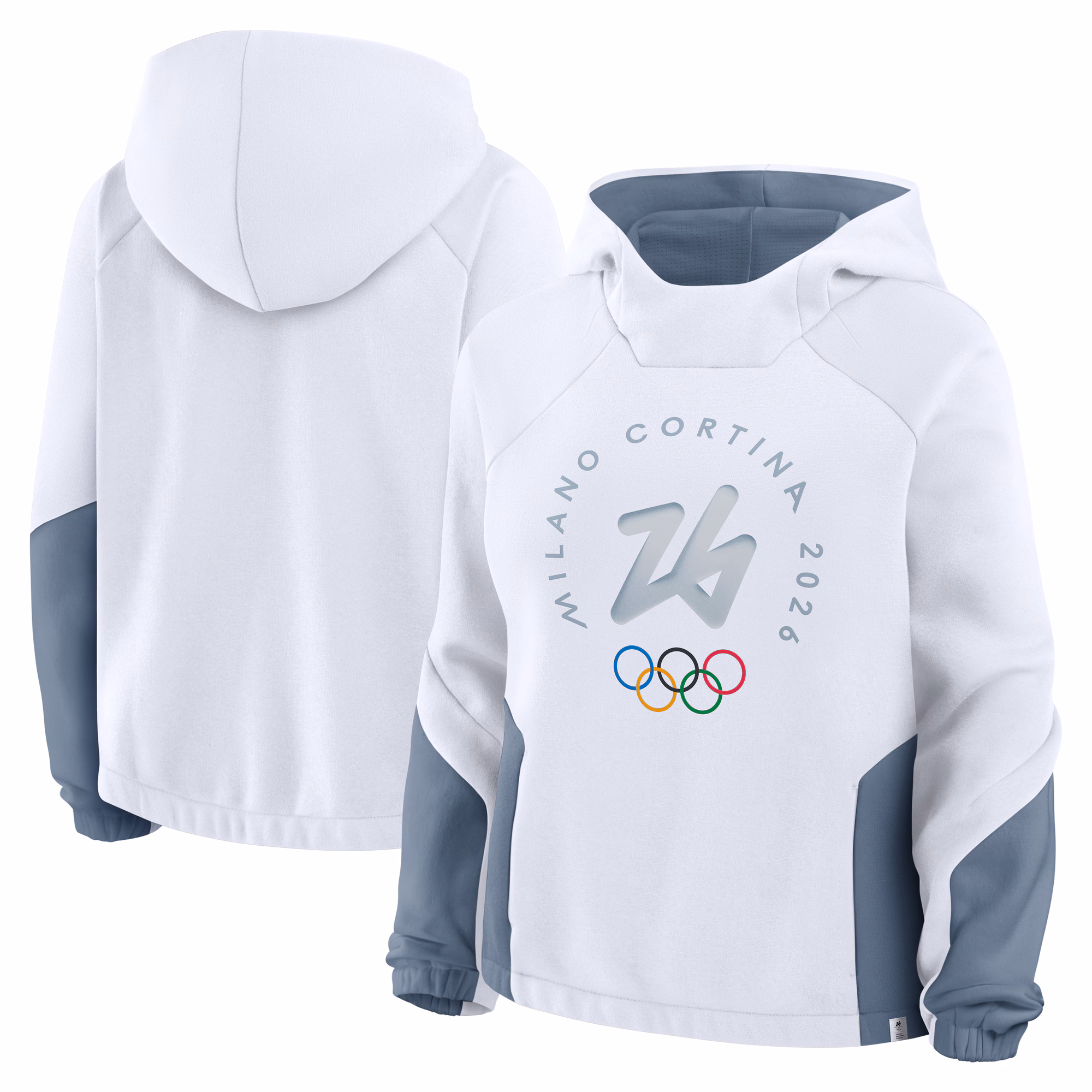 Milano Cortina 2026 Olympics Fleece Fashion Top - White - Womens