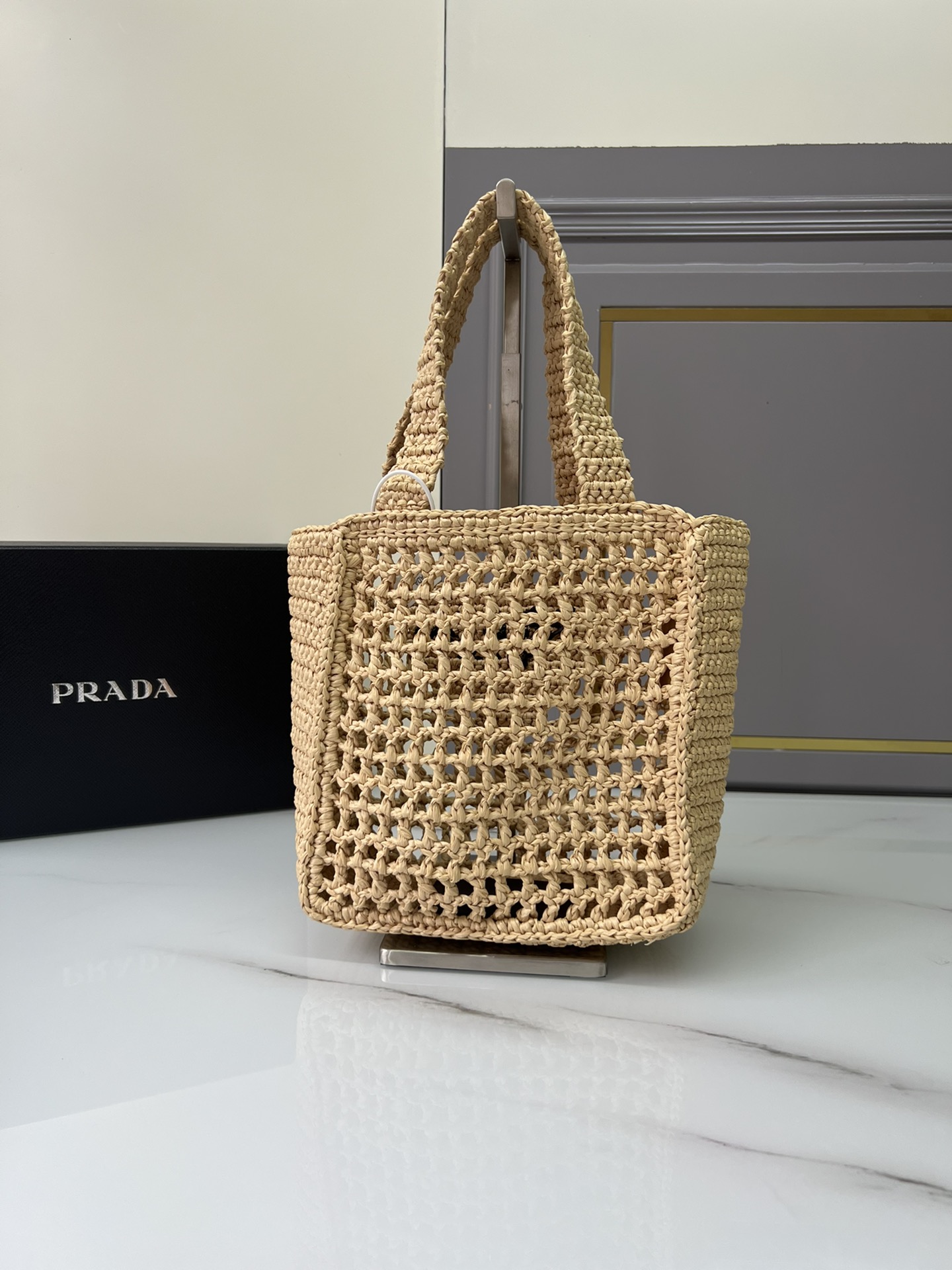 Top PRADA Straw Shoulder Bags 26x22x11cm