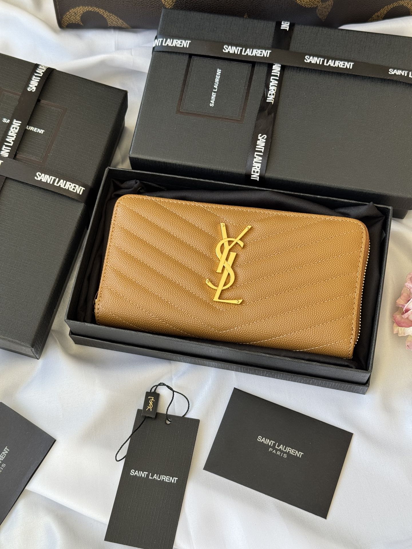 TOP Yves Saint Laurent YSL Zipper Wallet 19*10cm - 9 Colors
