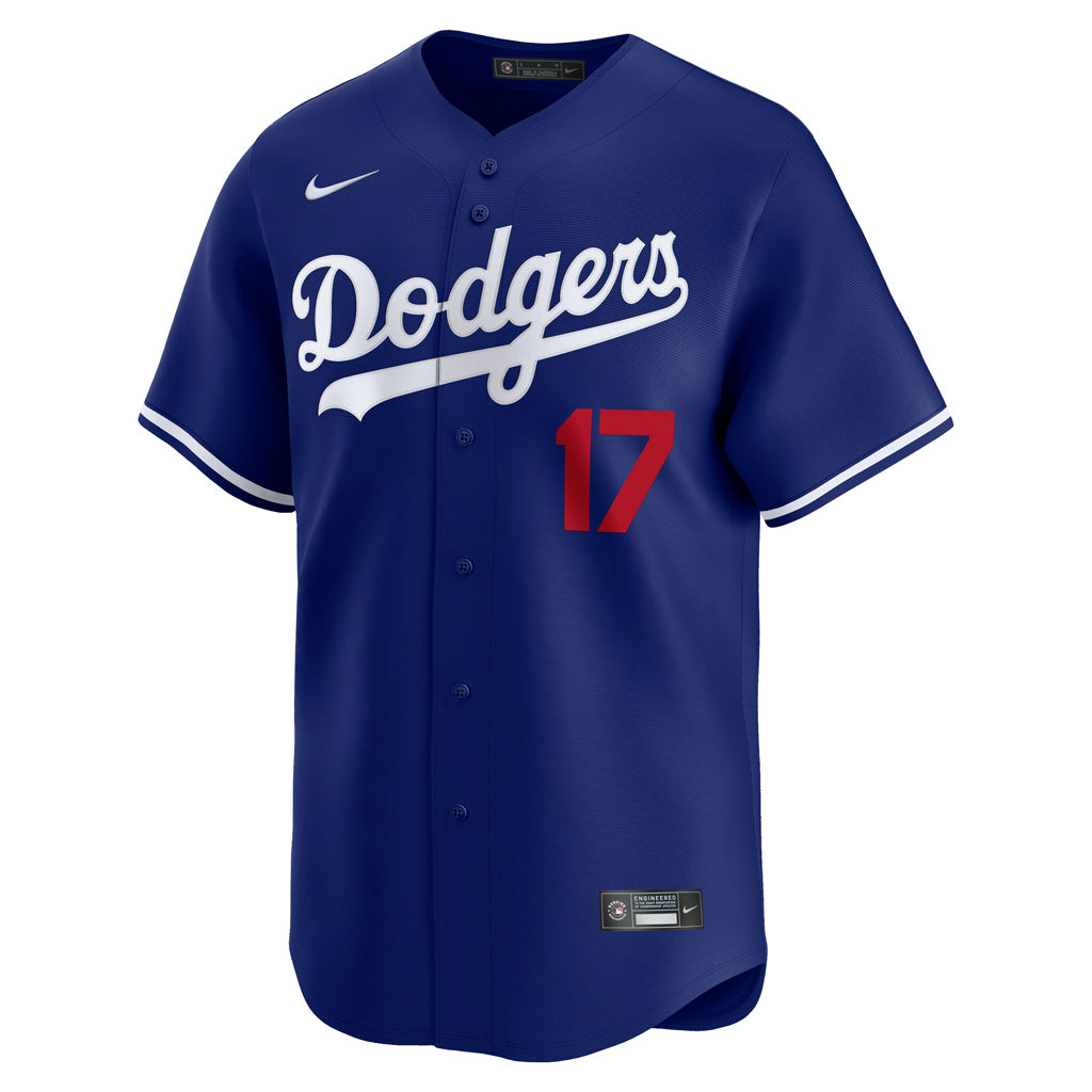 Men's Los Angeles Dodgers Shohei Ohtani #17 Blue Game Jersey Chinese Edition