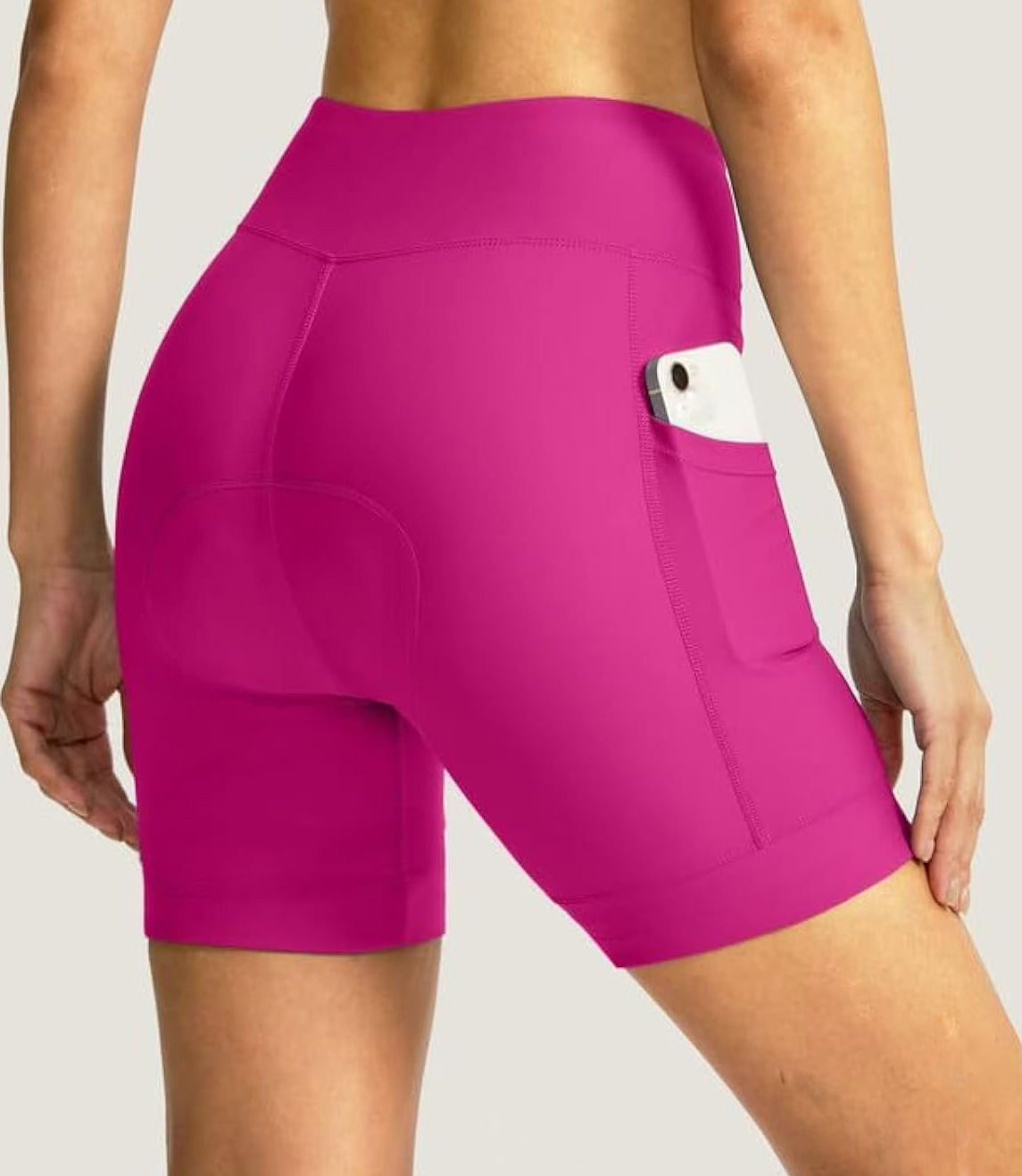 Womens Bike Shorts 4D Padded Cycling Shorts Crossover Waist