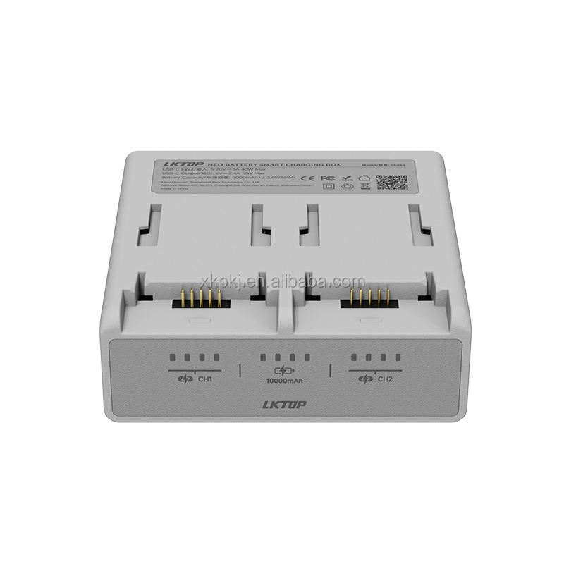LKTOP Neo Intelligent Battery Station Charging Hub with Bidirectional Charging Compatible with DJI Neo Pocket Drone Battery
