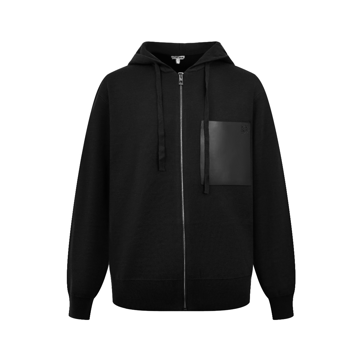 Loewe 皮革拉链毛衣外套