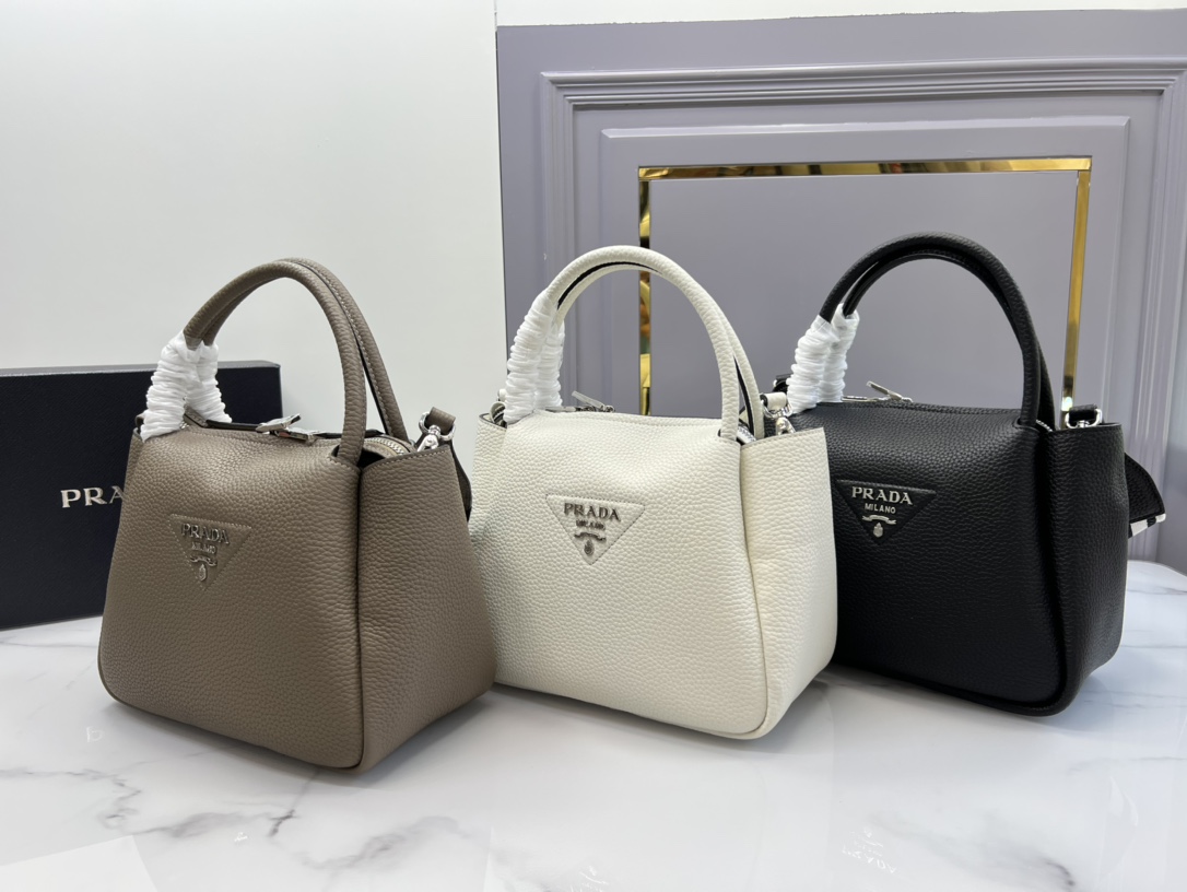 TOP PRADA Cowhide Handbag 23×21×13cm - 3 Colour