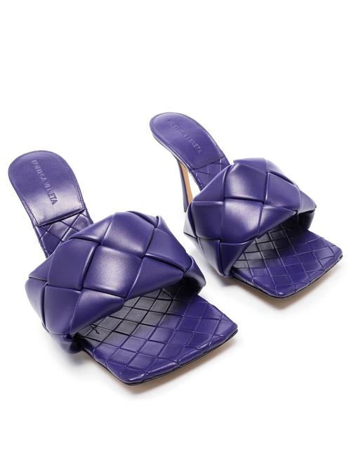 TOP Bottega Veneta BV  Leather Heeled Sandals - Purple