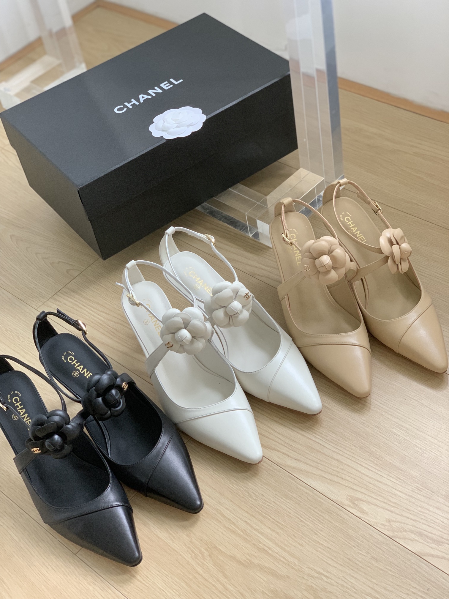 TOP CHANEL Camellia Flower High Heels - 7cm - 3 Colors