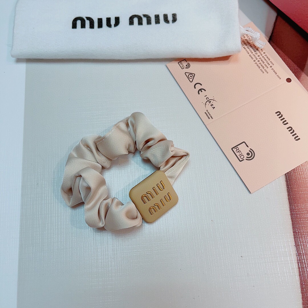 TOP Miu Miu Silk Fabric Hair Loop - 3 Color