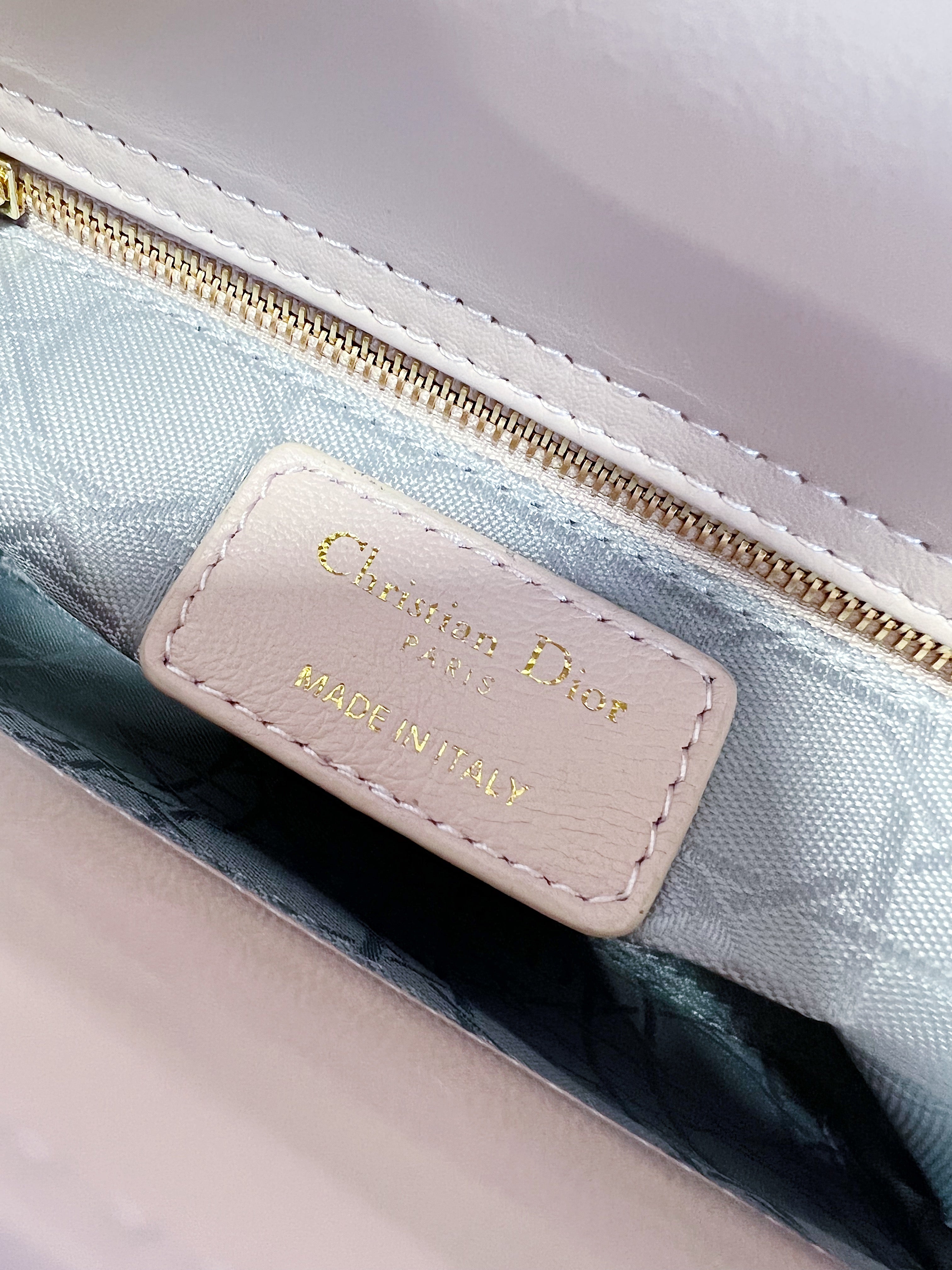 TOP Christian Dior Lady Christian Dior Bag ABC - Powder Rose w LGHW