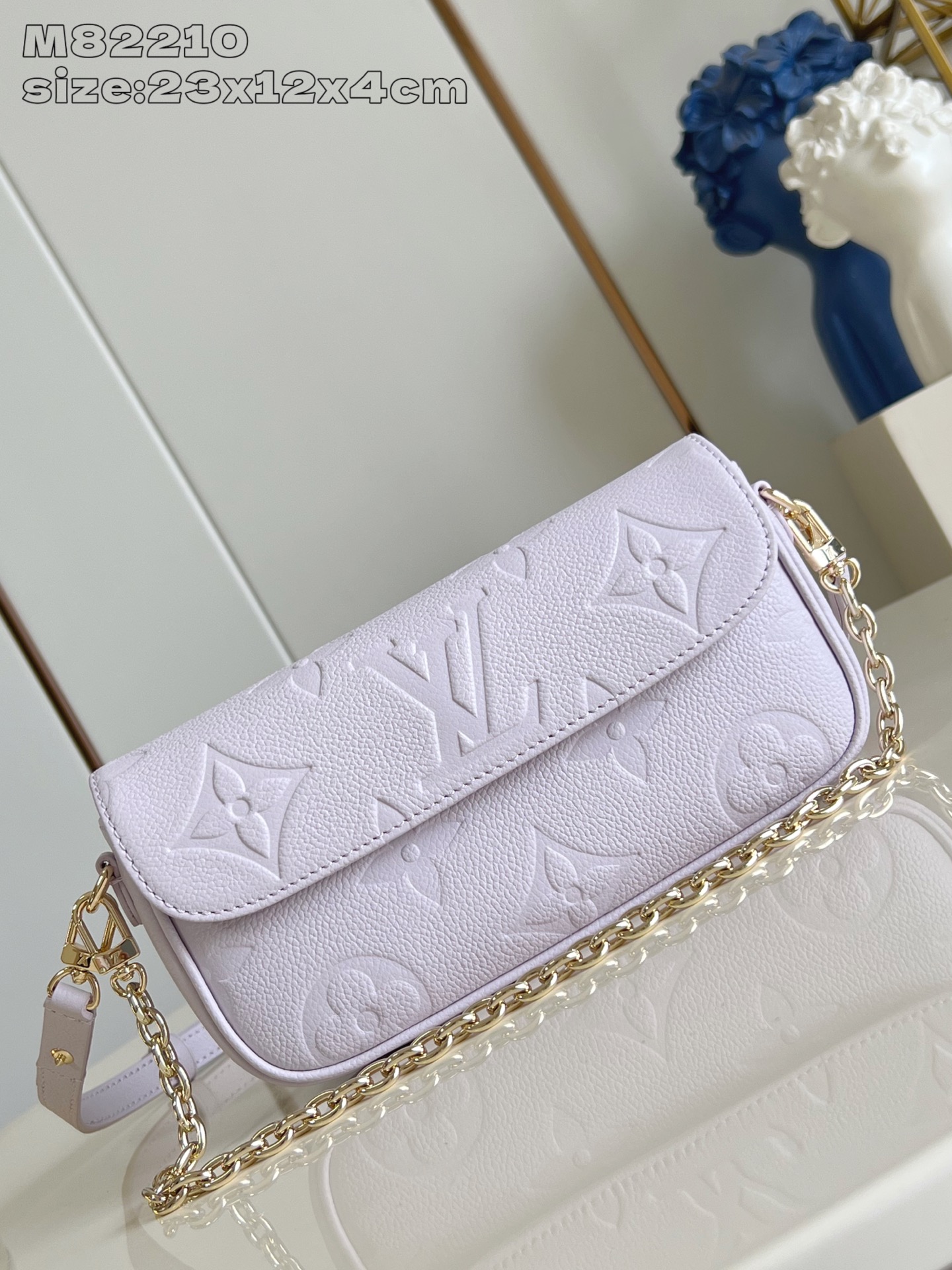 TOP Louis Vuitton LV Monogram Wallet On Chain Bag 23.5 x 12 x 4.3cm - Light Purple