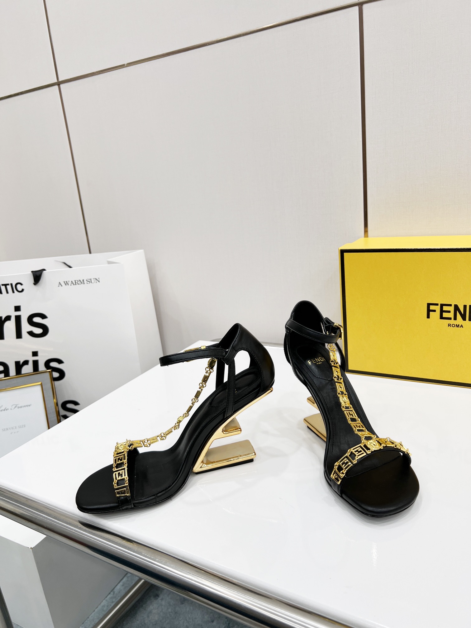 TOP FENDI First High Heel - Black
