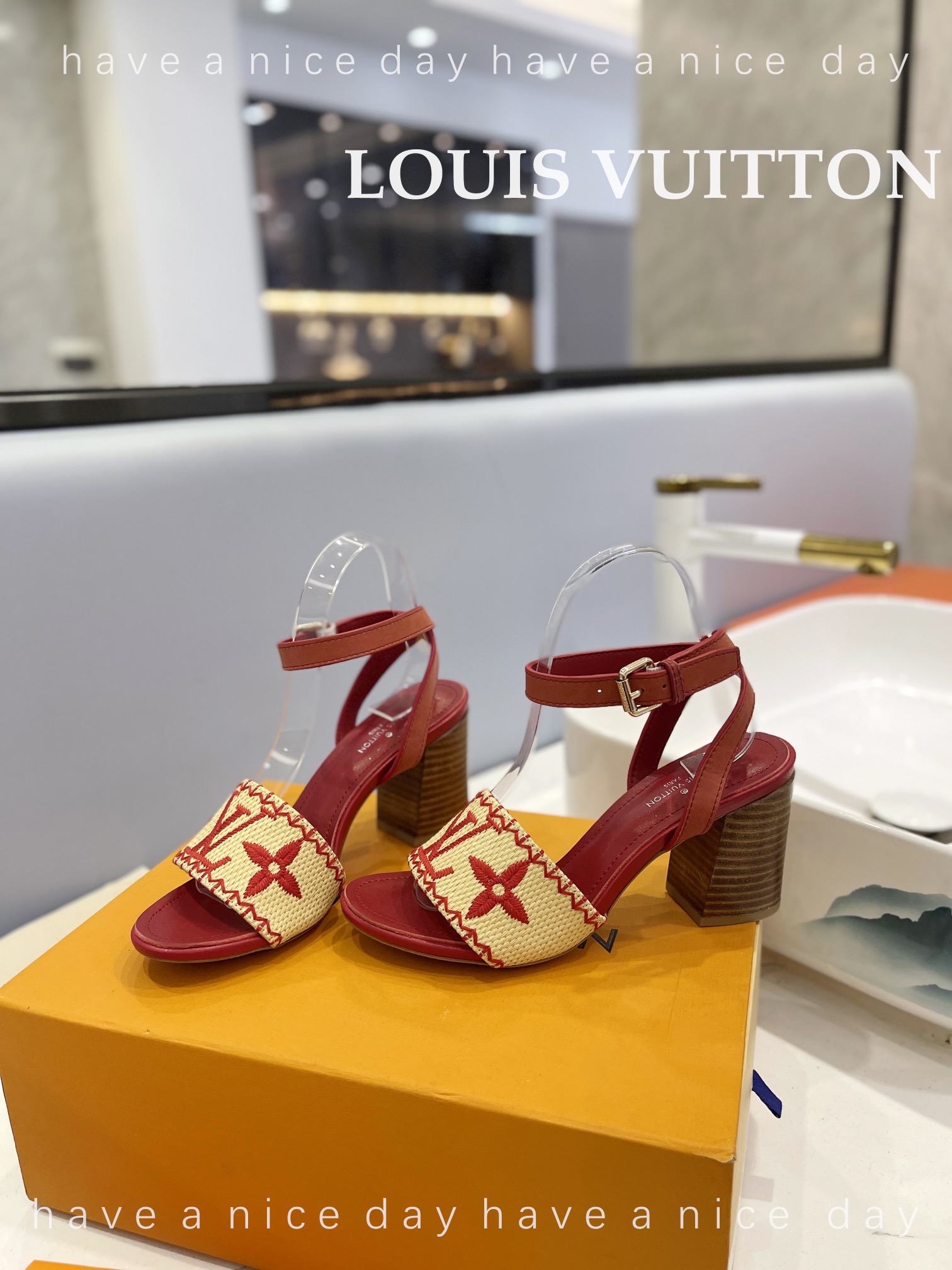 TOP Louis Vuitton LV Monogram Flowers Pumps - 3 Color