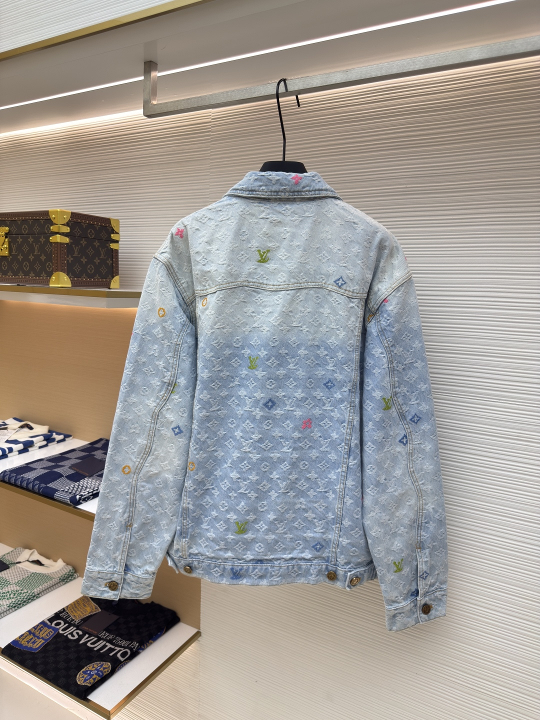 LOUIS VUITTON 彩色字母提花牛仔外套
