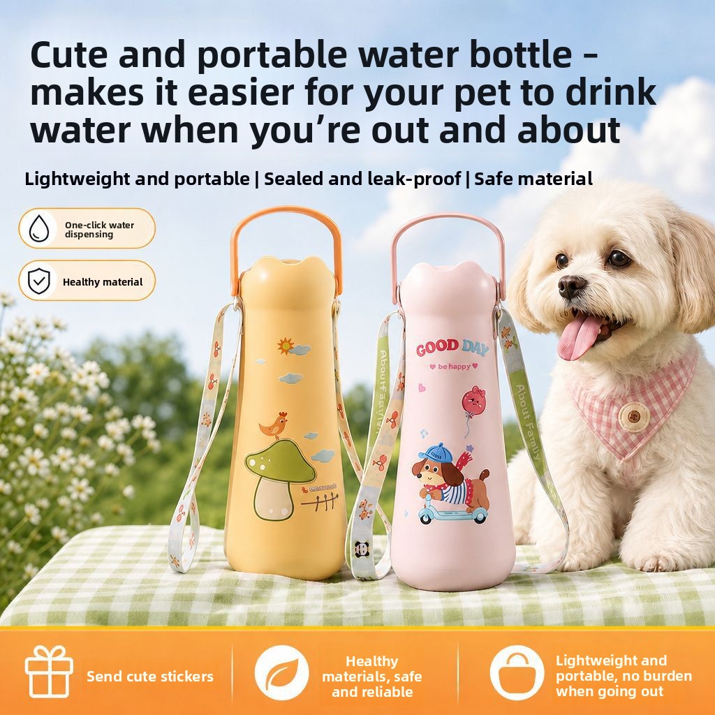 Portable water dispenser for pets, ideal for taking on the go; pet water bottle for outdoor use; foldable water cup for dogs; water bottle - PawPro UK
